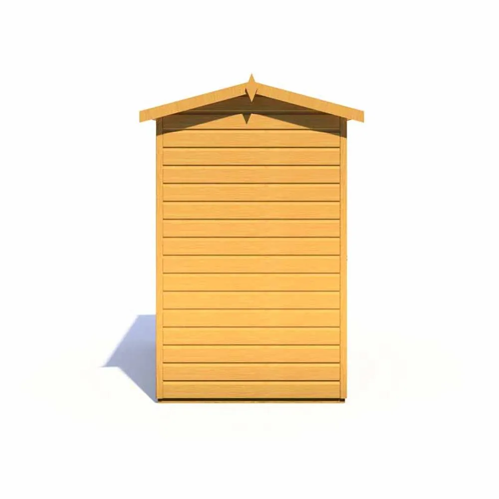 Shires Lewis 6 x 4 Feet Single Door Reverse Apex Style D Shed in Brown 2