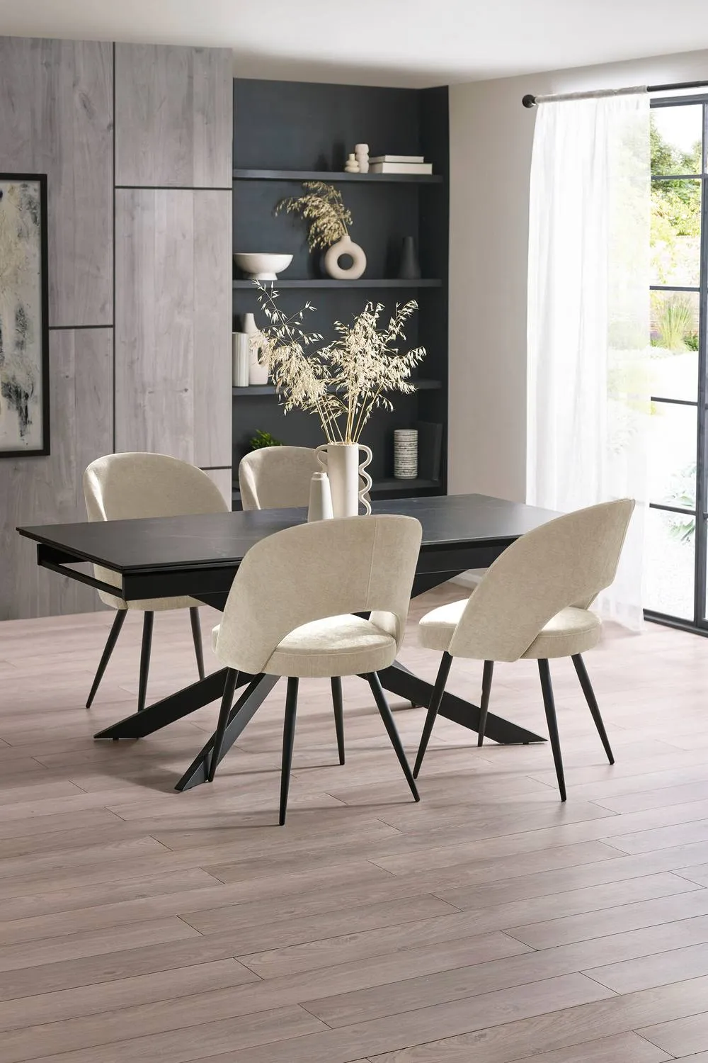 Julian Bowen Osaka Rectangular Extending 6-8 Seater Dining Table in Grey 6