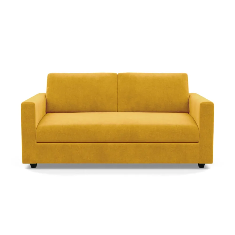 Heal's Nimbus II 3 Seater Sofa Smart Luxe Velvet Canary Black Feet 1