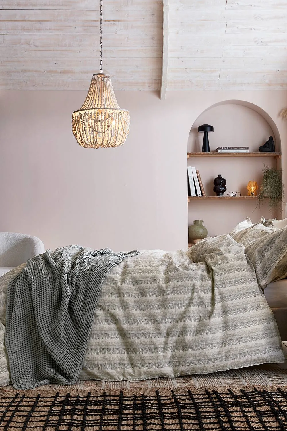 Abigail Ahern x Murmur 'Moya' Cotton Duvet Cover Set in Cream