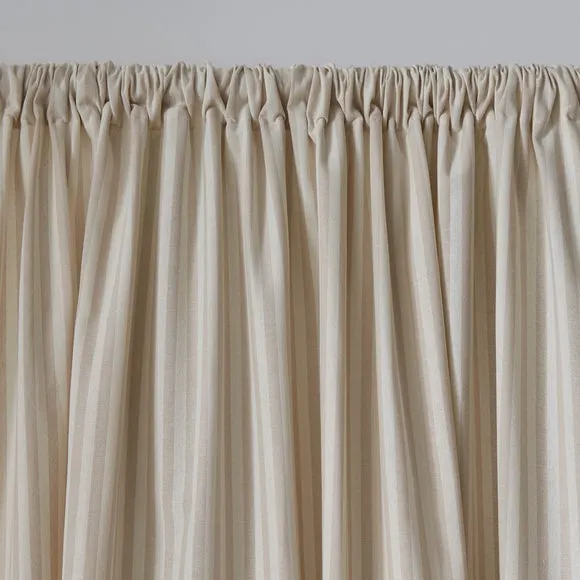 Linford Stripe Unlined Slot Top Curtains 1