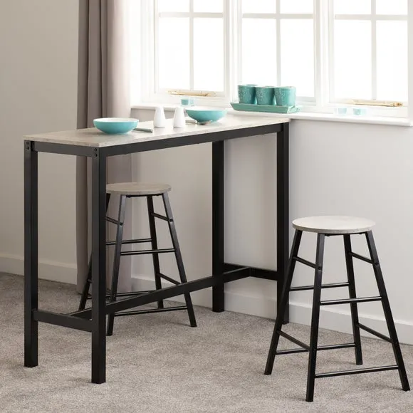 Athens 2 Seater Rectangular Bar Table with 2 Stools 1