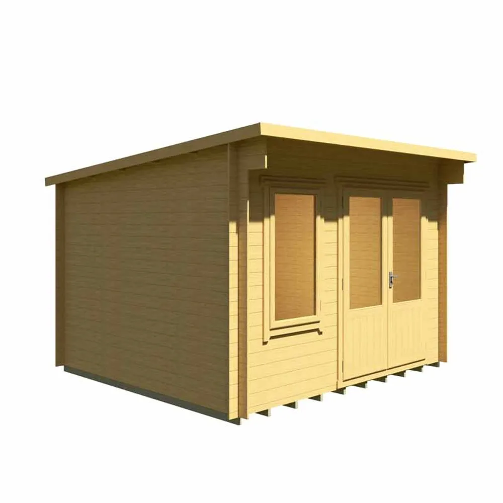 Shires Edgefield 11 x 10 Feet Log Cabin in 19 mm Logs - L329 x W299 x H238 cm in Light Brown 3