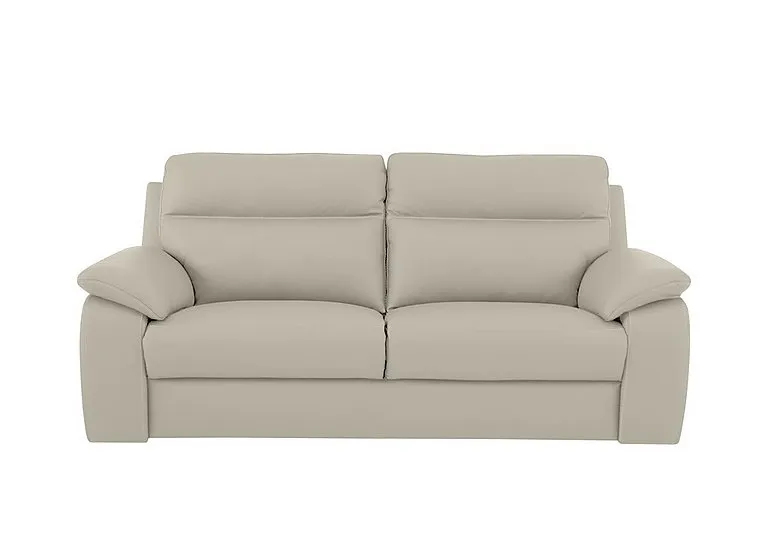 Pepino 3 Seater Leather Sofa - Torello Ice