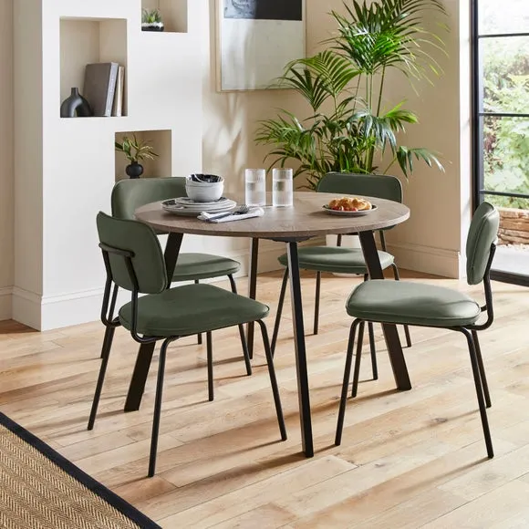 Maven 4 Seater Round Dining Table