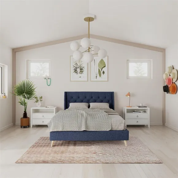 Novogratz Her Majesty Bed, Linen