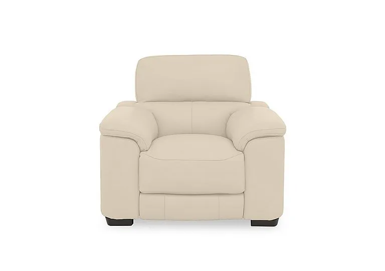 Nova Leather Power Recliner Chair with Power Headrest - BV Bisque