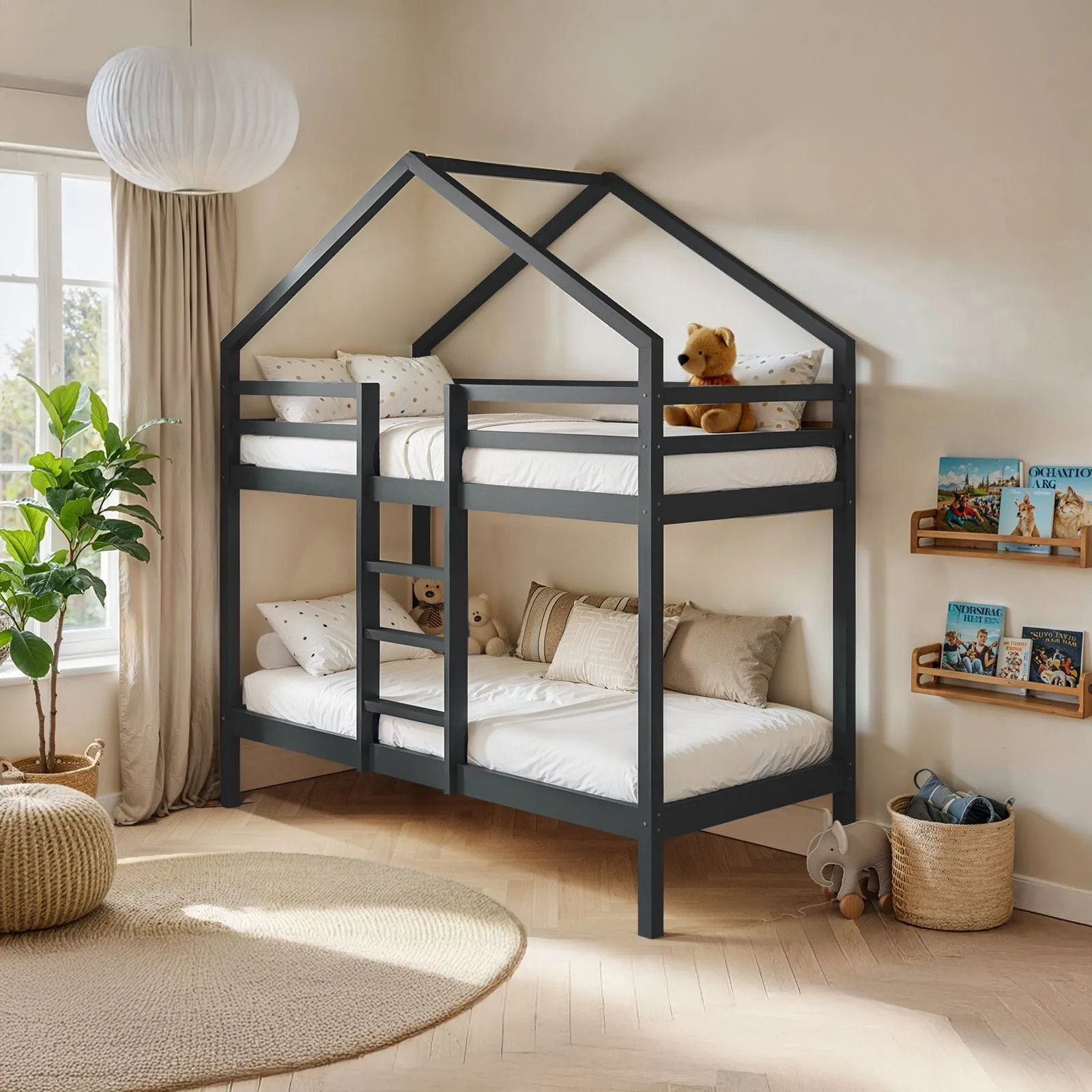 Flair Nest House Bunk Bed in Grey