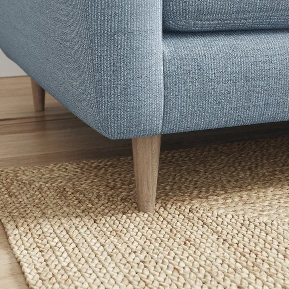 Sven Chunky Tonal Weave Large Corner Chaise Sofa 5