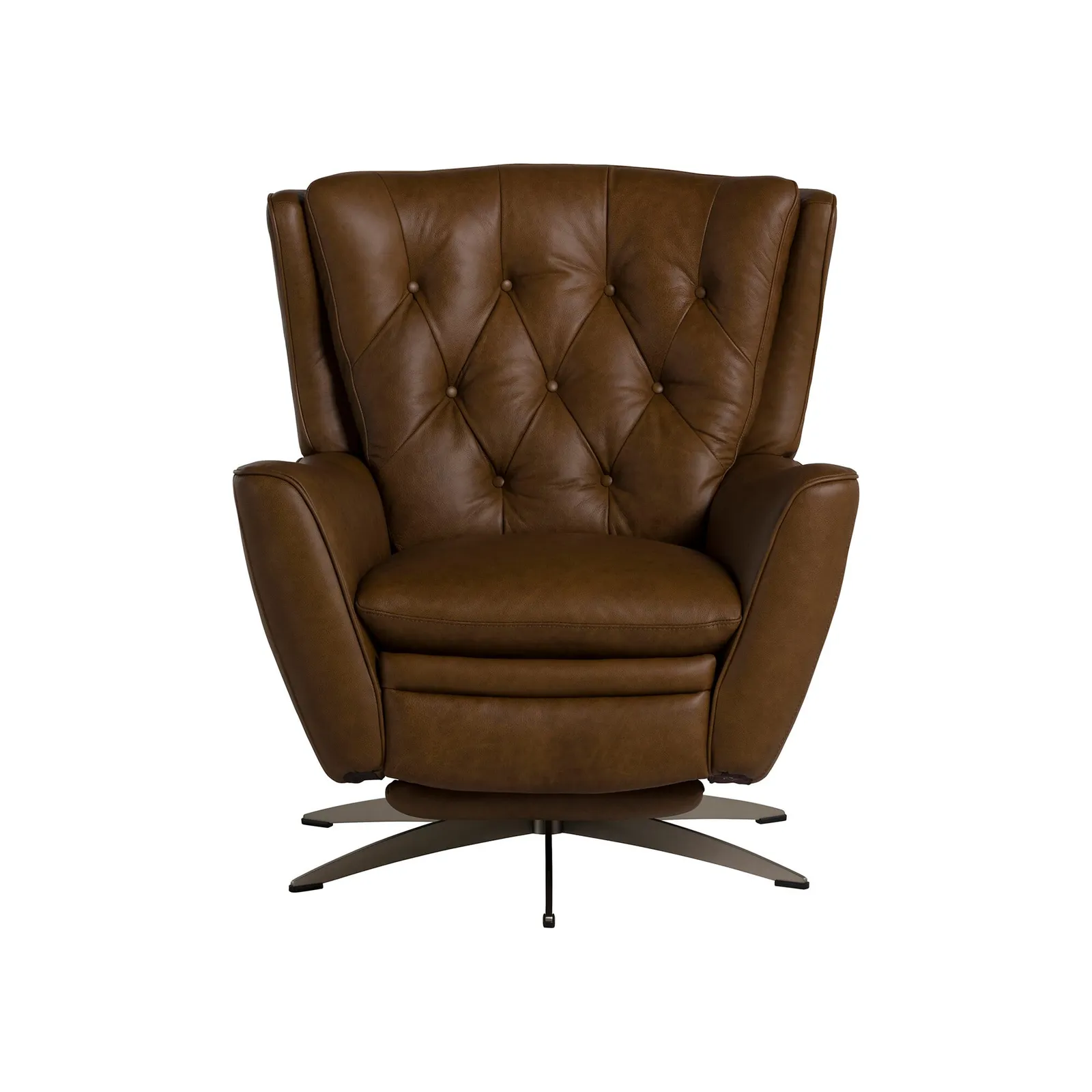 Charfield Swivel Recliner Chair 3015M, Brown Leather | Barker & Stonehouse 2