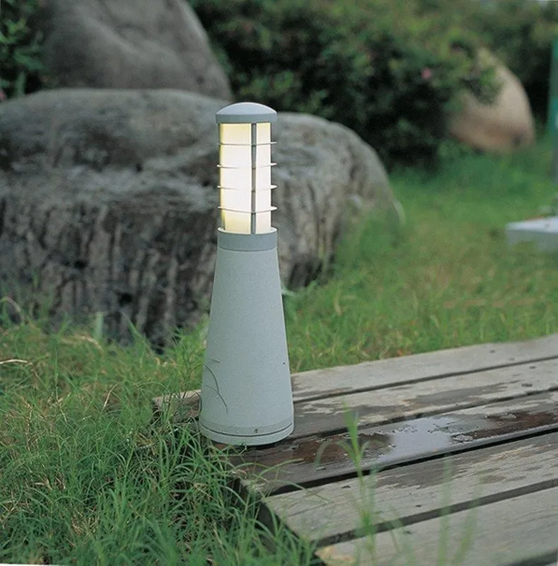 Netlighting Beta Aluminium 4Ring Bollard Matt Silver IP54 2