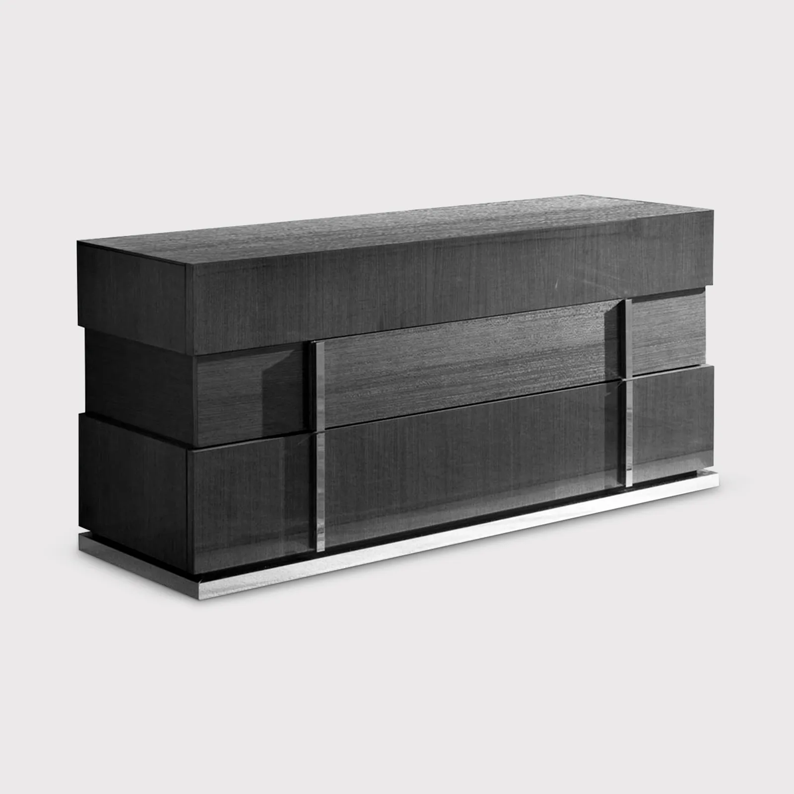 Borgia 3 Drawer Dresser, Grey Gloss | Barker & Stonehouse 4