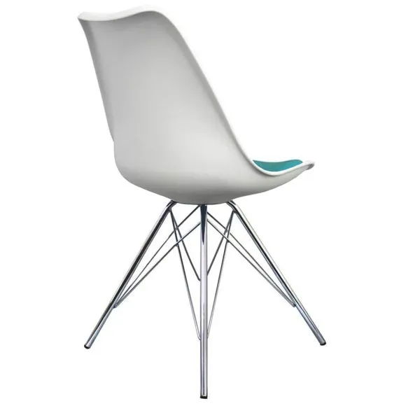 Fusion Living Soho White Plastic Dining Chair 5