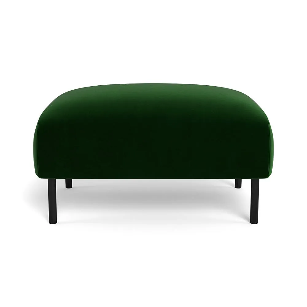 Heal's Alto Ottoman Smart Velvet Forest Black Feet 1