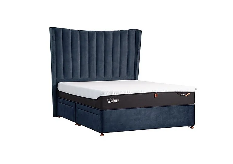 Suffolk Platform Divan Base - Double - Dark Blue