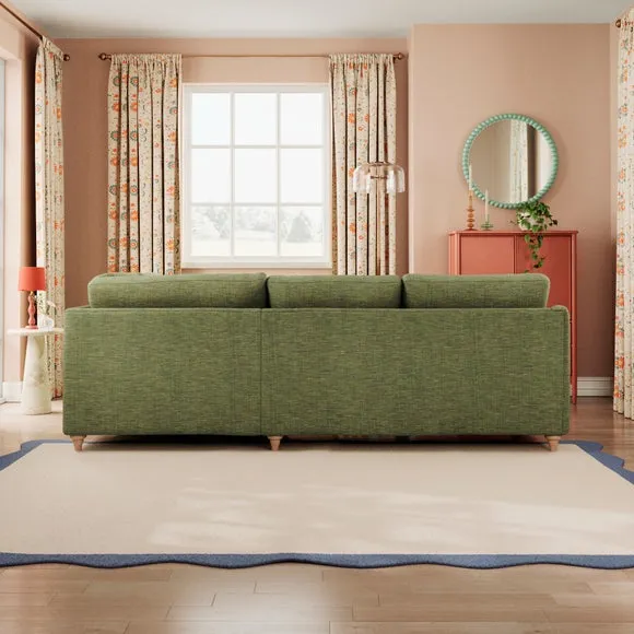 Hattie Slub Faux Linen Corner Sofa 3