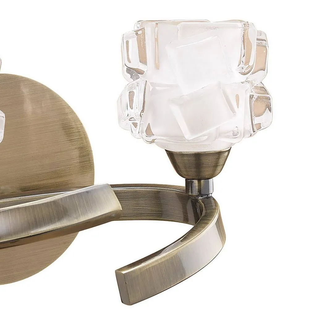 Netlighting Ice Wall Lamp 2 Light G9 Antique Brass in Bronze 5