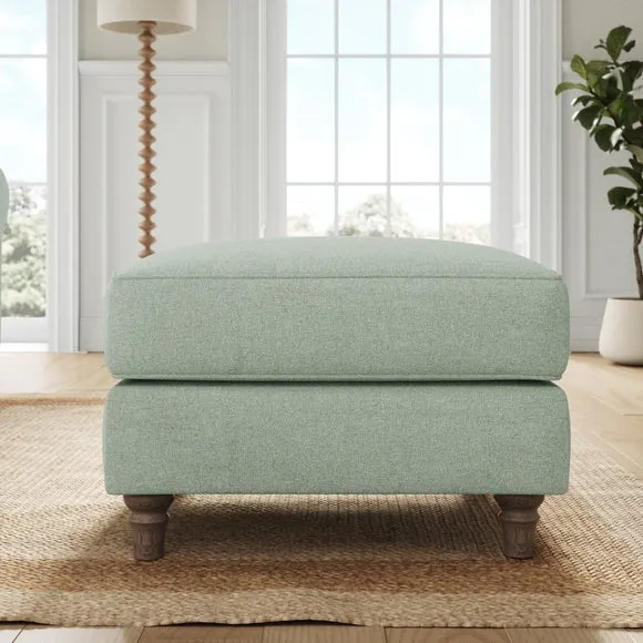 Flori Soft Chenille Footstool 2