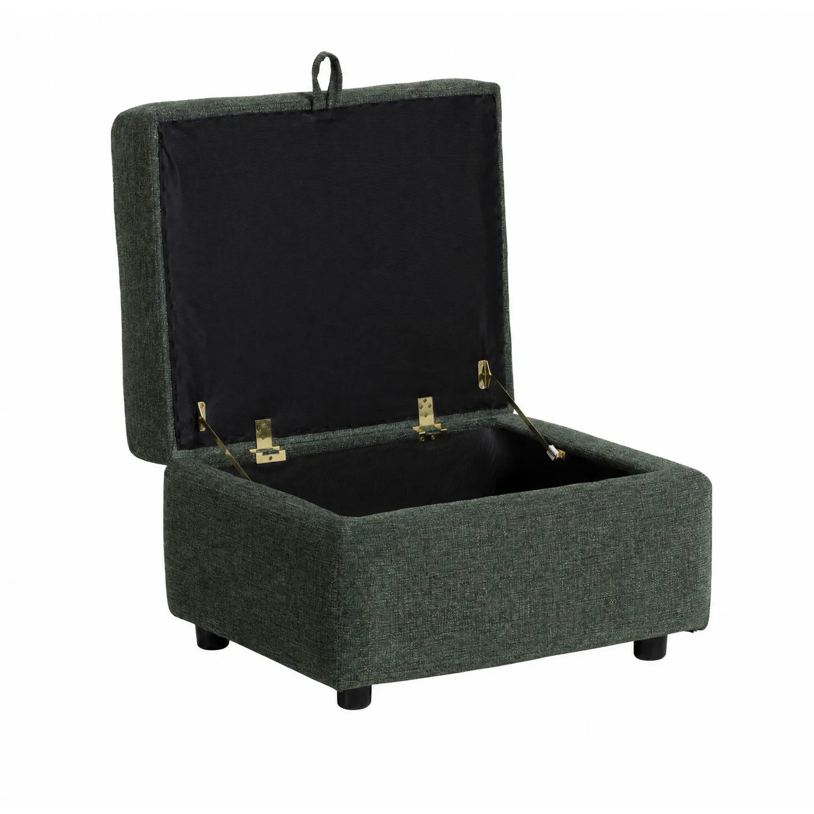 Ercol Sandford Storage Footstool, Green Fabric | Barker & Stonehouse 3