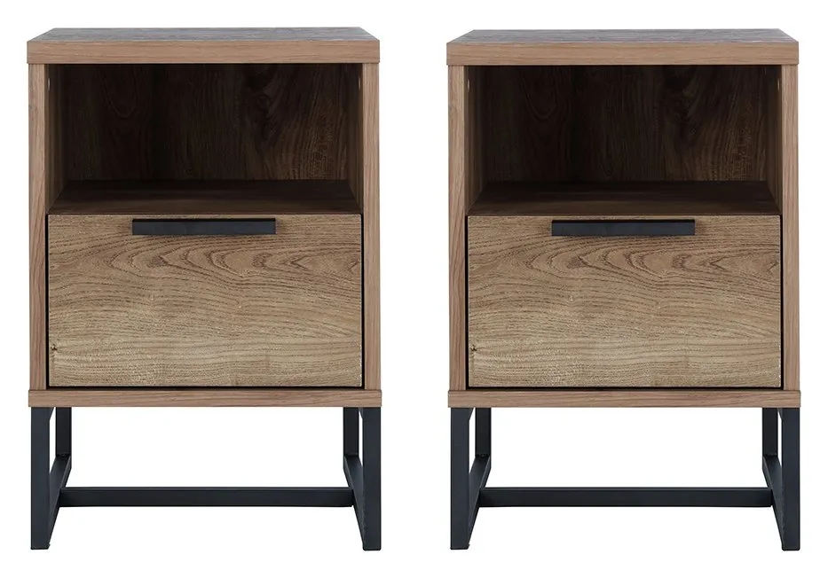 Habitat Nomad 2 Bedside Tables Set - Oak Effect
