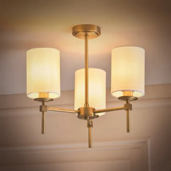 Toulouse 3 Light Semi Flush Ceiling Light 2