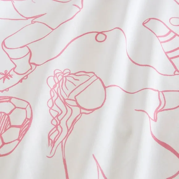 Football Doodles Quilt Cover and Pillowcase Set 4