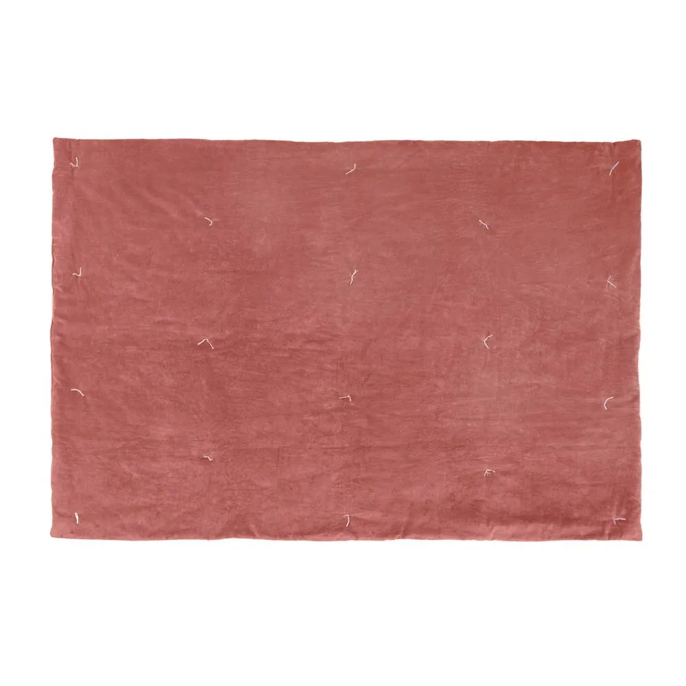 Wylder Edie 100% Cotton Velvet Bedspread in Rose 4