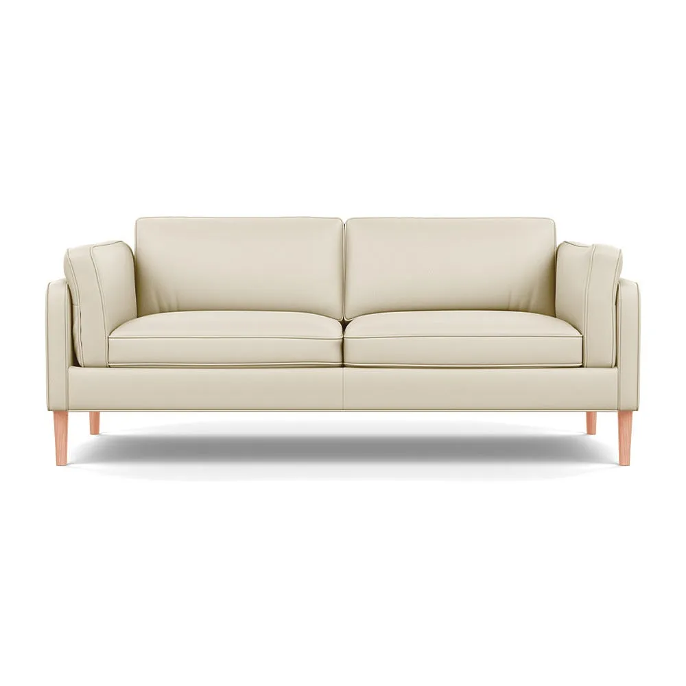 Heal's Sonno 3 Seater Leather Grain Storm 006 Natural Feet 1