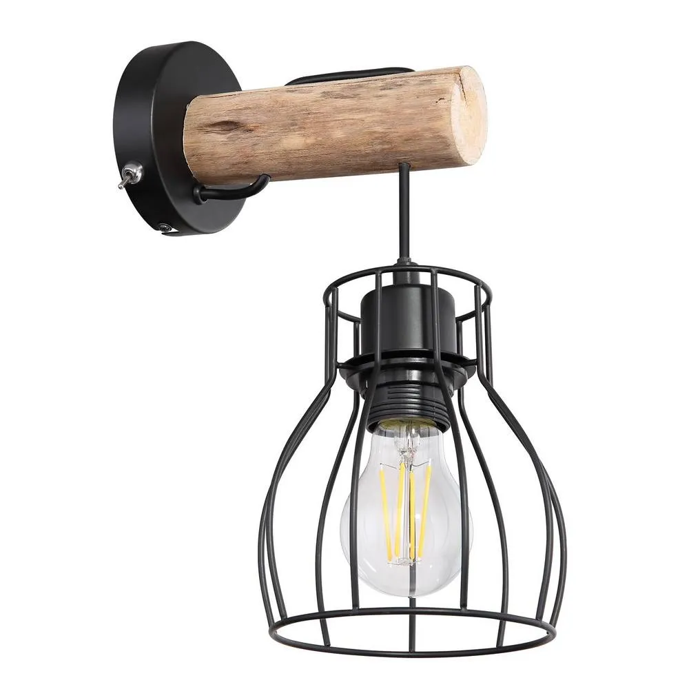 Netlighting Mina Wall Lamp Black 1x E27 2