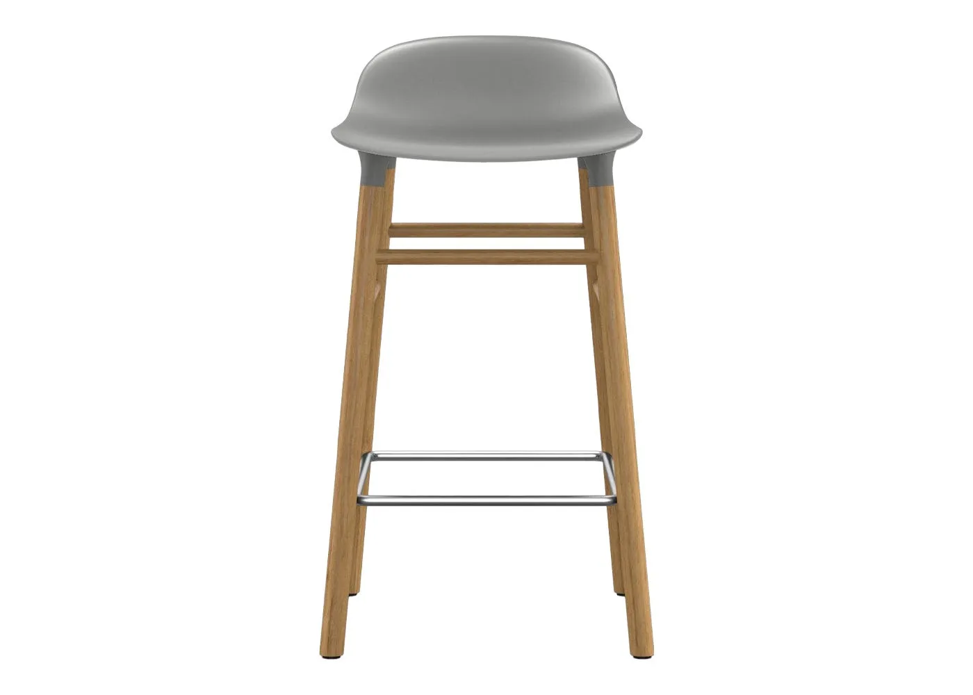 Normann Copenhagen Form Barstool in Grey with Oak Legs 1
