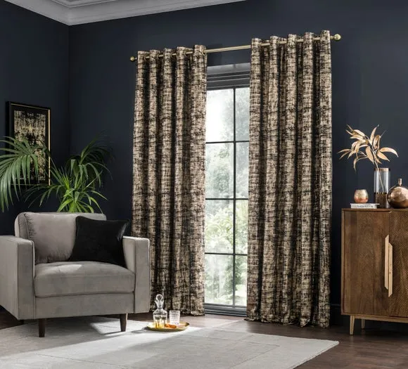 Romano Velour Eyelet Curtains (Blackout Available) 2