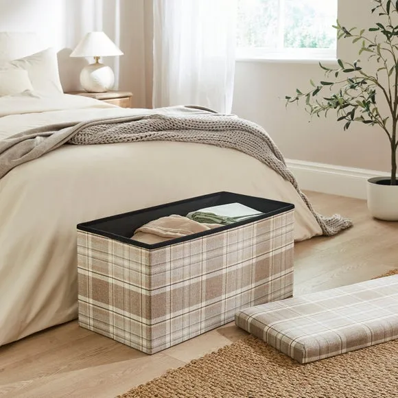 Charnwood Checked Rectangle Ottoman 2