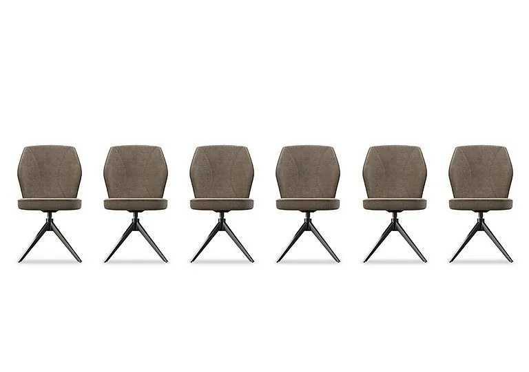 Julio Set of 6 Swivel Dining Chairs