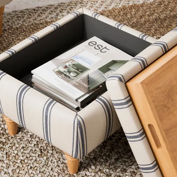 Charnwood Folkstone Stripe Storage Footstool 2