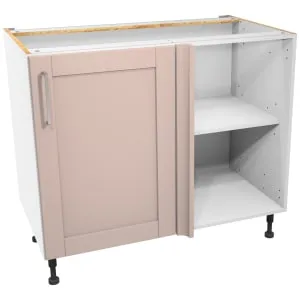 Wickes Ohio Dusky Pink Shaker Corner Base Unit - 1000mm