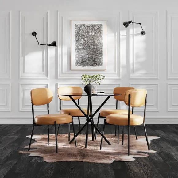 Smith Faux Leather Set of 2 Dining Chairs 1