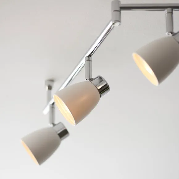 Alto 6 Light Chrome Semi Flush Spotlight Bar 5