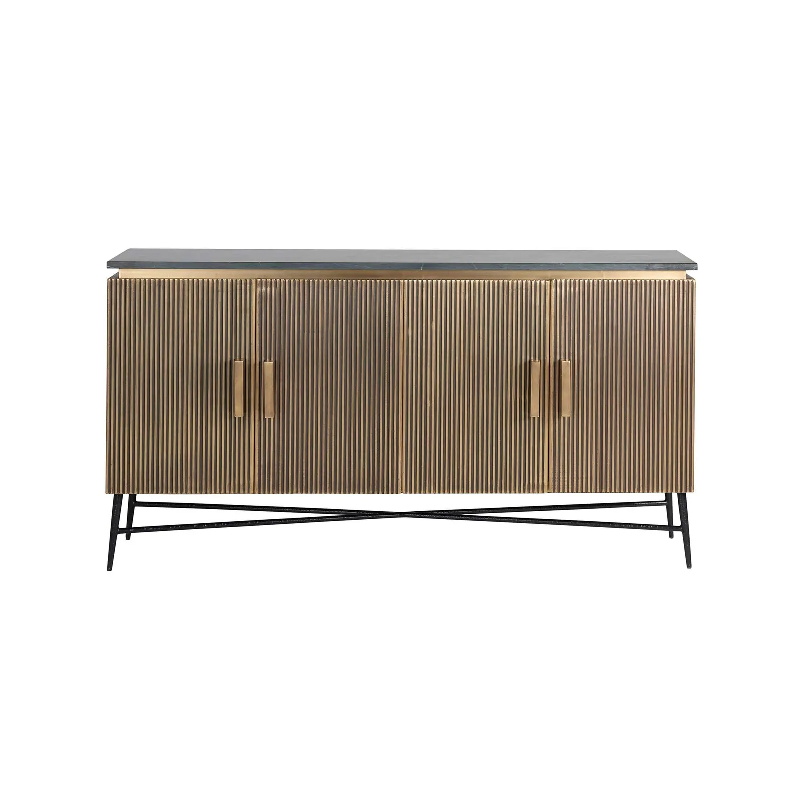 Cyrelle 4 Door Sideboard, Gold Marble | Barker & Stonehouse 2