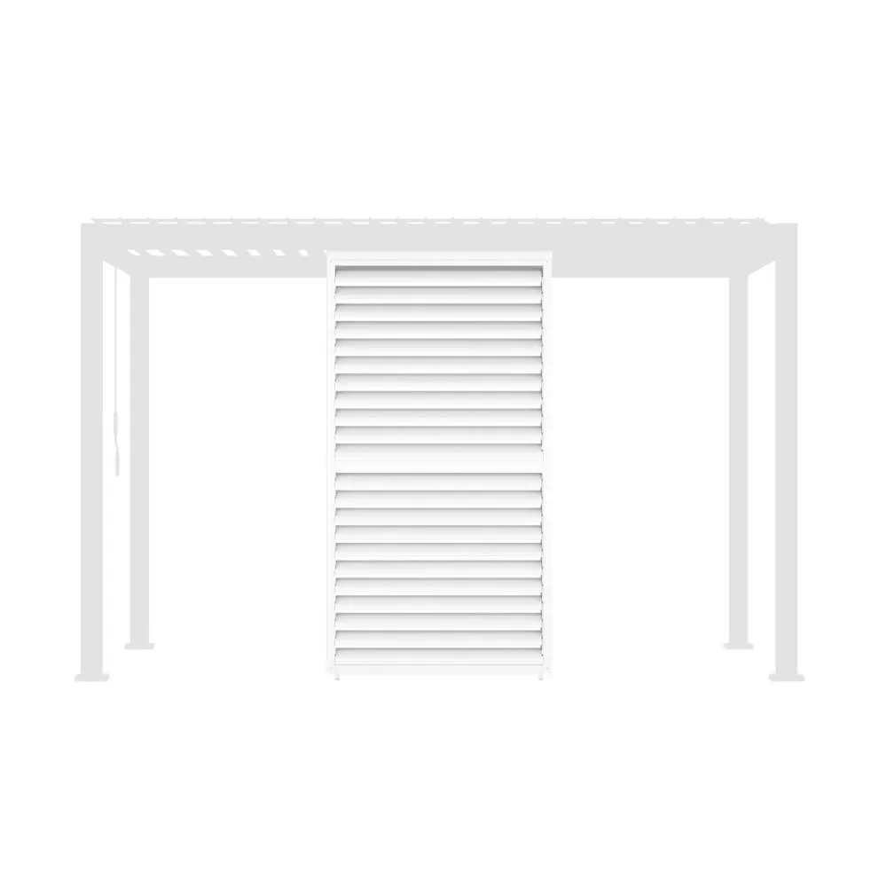 sweeek Adjustable louver panel 130cm for Triomphe pergola 4x3m in White 2