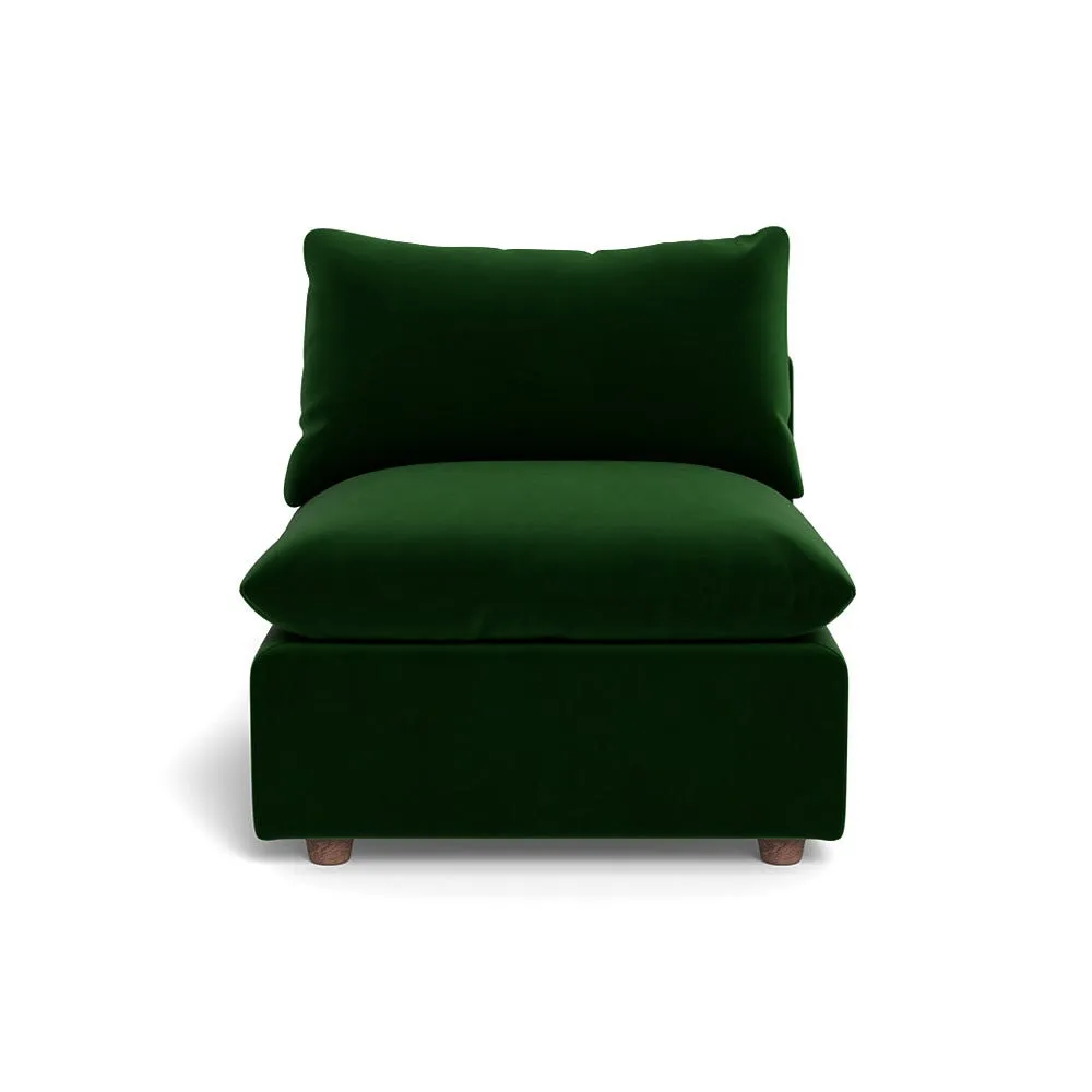 Heal's Astrid Single Unit Smart Velvet Forest Natural Beech Feet 1