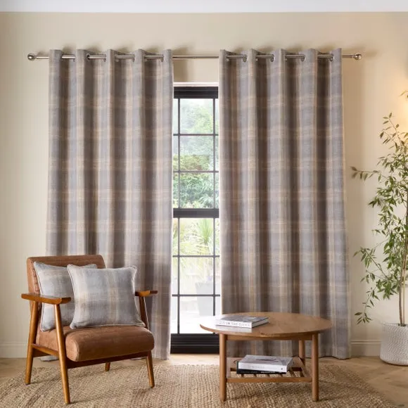 Pinfold Check Eyelet Curtains 2