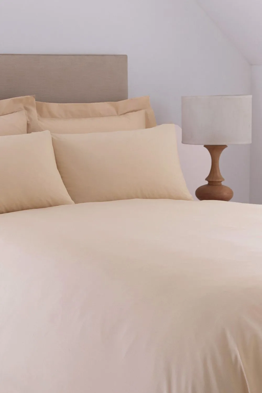 Martex Poetry Plain Dyed Duvet Cover Set in Cream 2