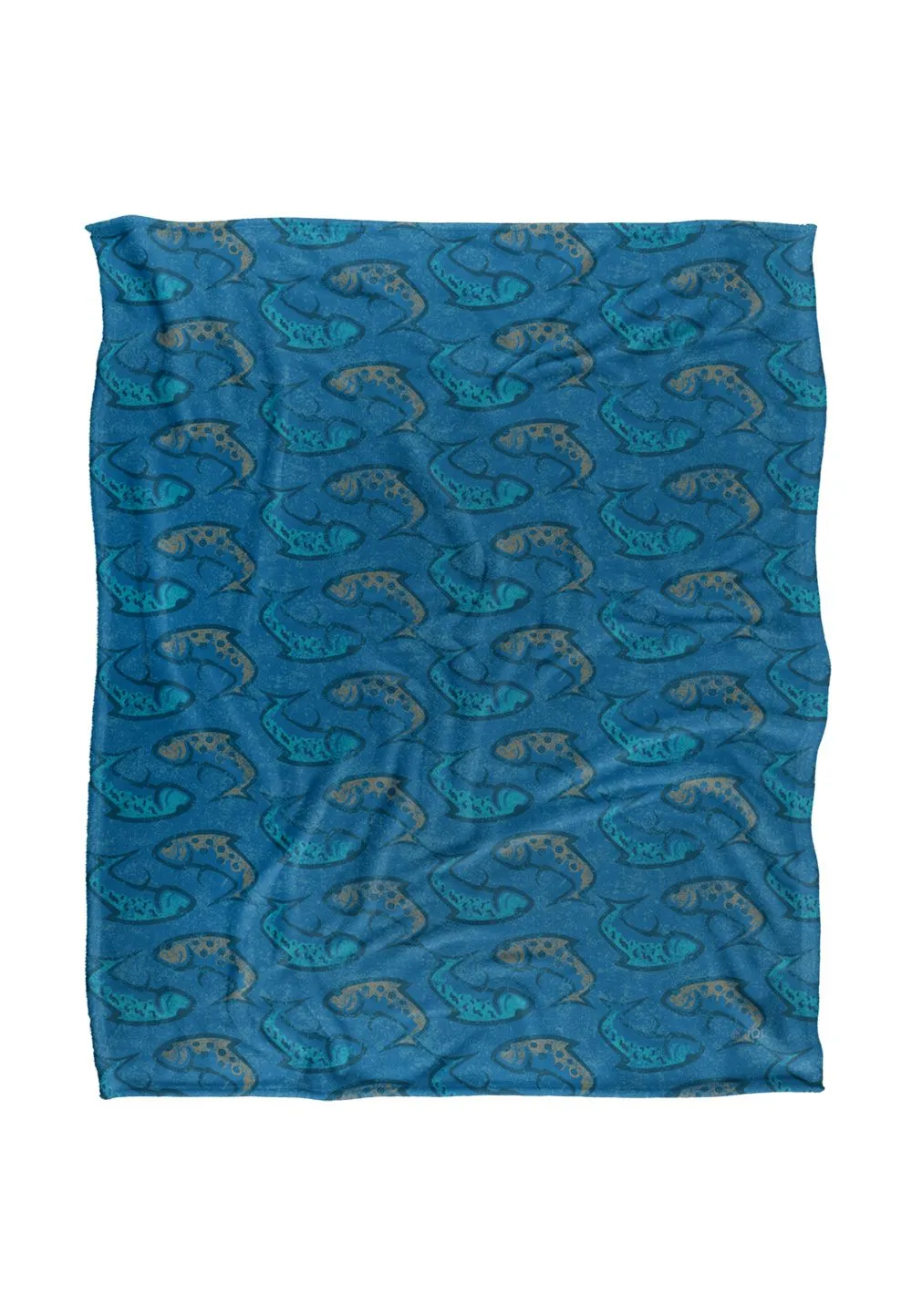 JQ Licensing Jl-Jp Ying Yang Fish Pattern 2 Silky Touch Super Soft Throw Blanket 152 X 127 cm in White