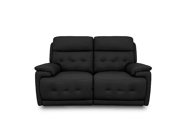 Brescia Leather 2 Seater Sofa - Classic Black