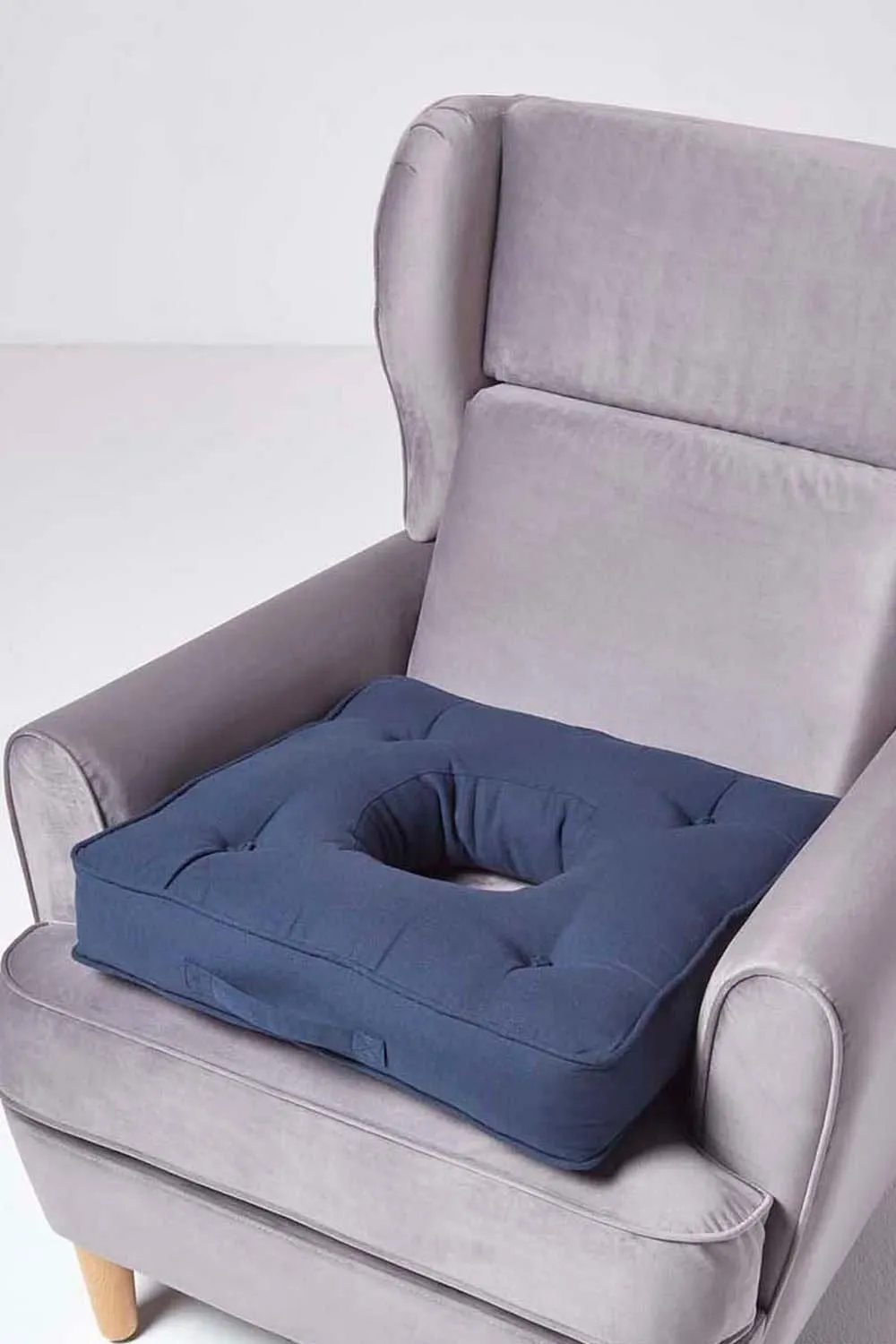 Homescapes Pressure Relief Armchair Booster Cushion in Navy 1