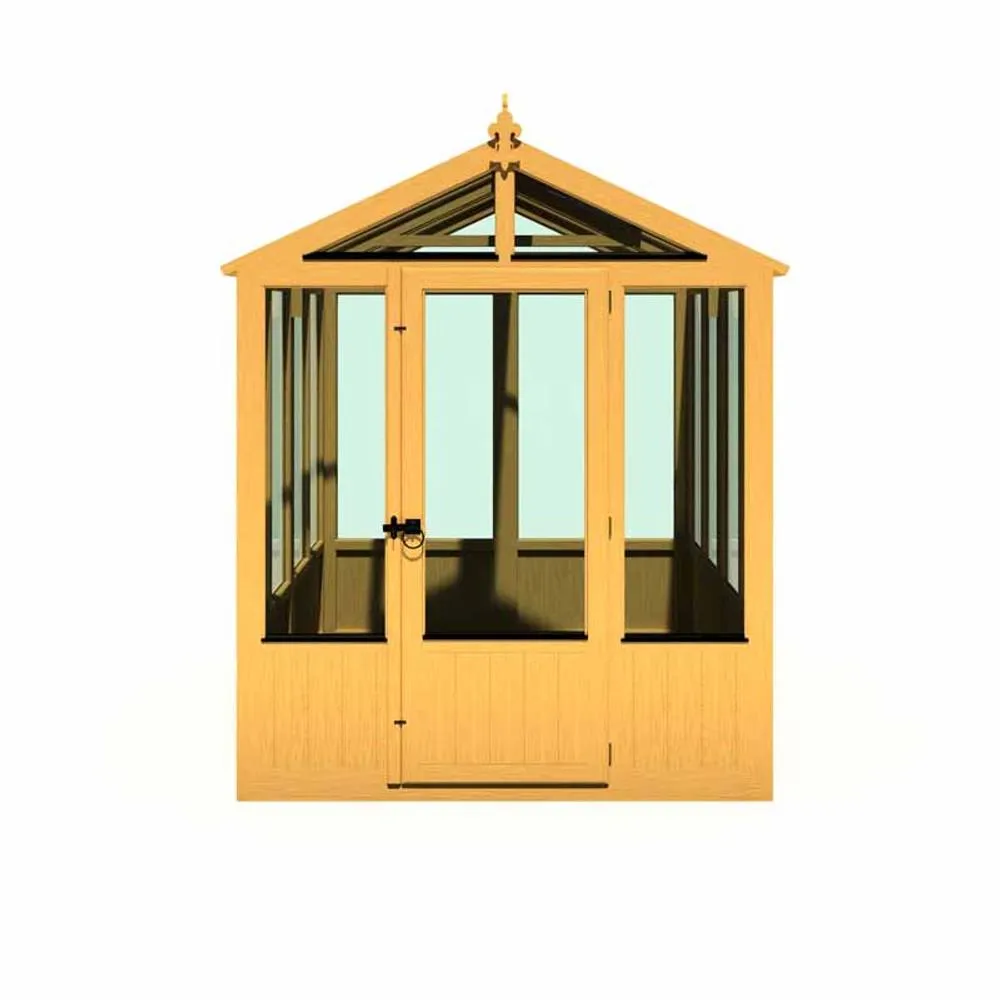 Shires Holkham 6 x 8 Greenhouse - Timber - L238 x W179 x H237.3 cm in Light Brown 3