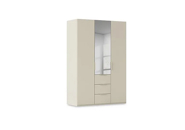 Haven 151cm 3 Door Combi Décor Wardrobe with 2 Décor Doors and 1 Mirror Door
