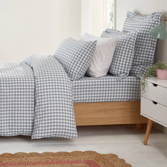 Portloe Gingham Woven 100% Cotton Continental Pillowcase 4