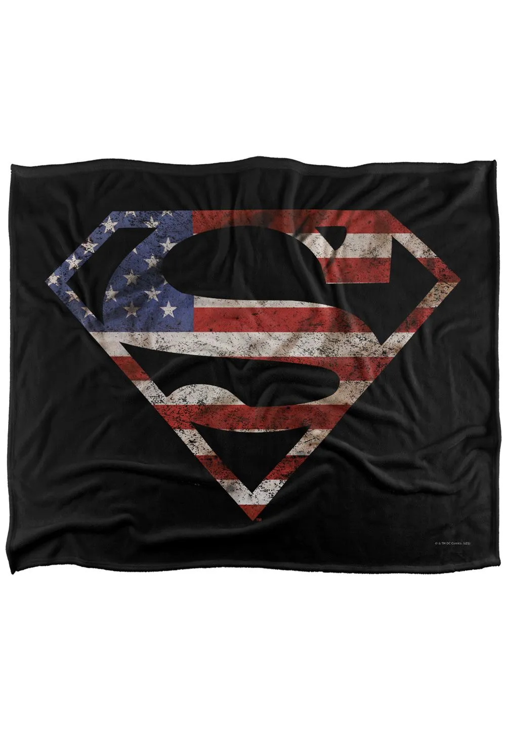 Superman Super Patriot Silky Touch Super Soft Throw Blanket 152 X 127 cm in White