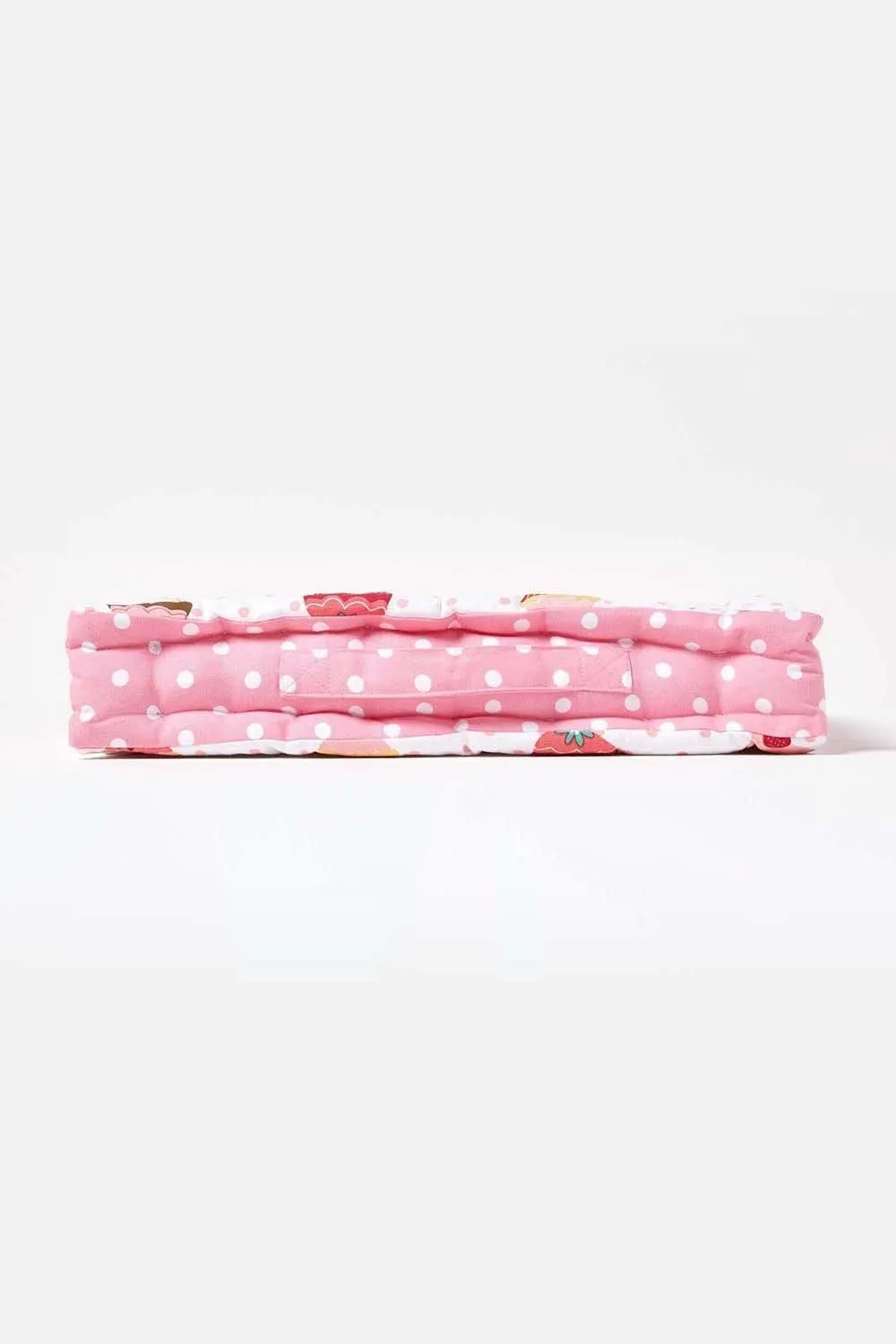 Homescapes Cotton Cup Cakes Floor Cushion in Pink 5